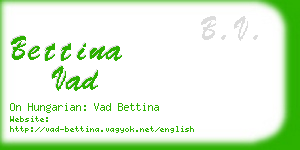 bettina vad business card